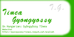timea gyongyossy business card