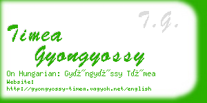 timea gyongyossy business card